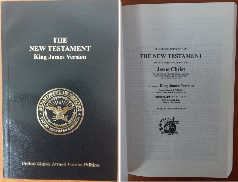 KJV New Testament, First Baptist Church, Milford Ohio