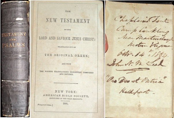 Civil War Bible with Pro Deo et Patria