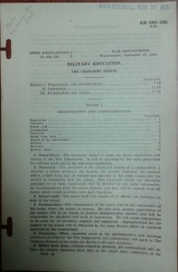 AR 350-150, Military Education, The Chaplains' School, 20 September 1920