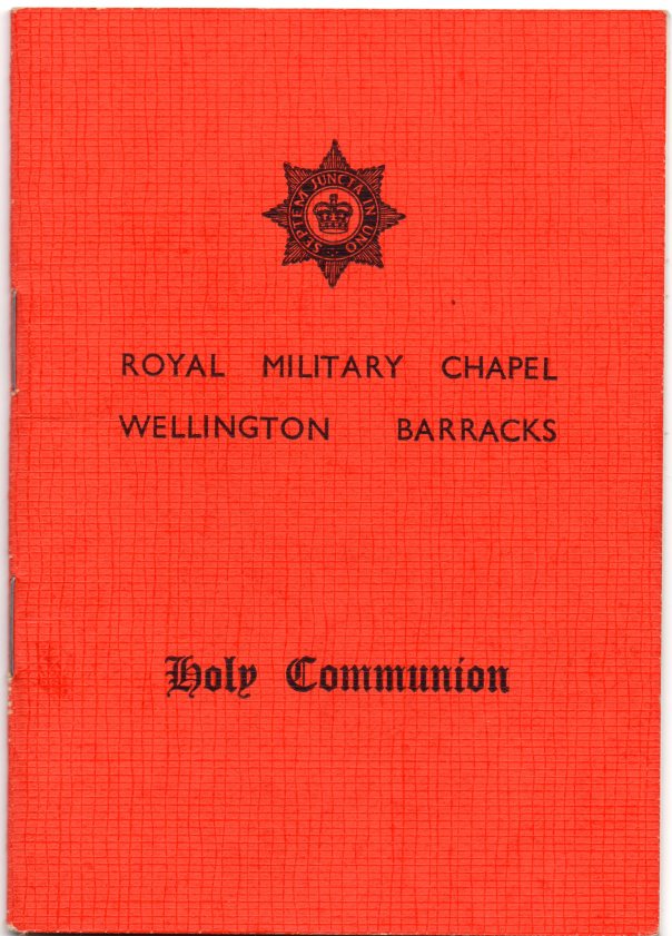 Holy Communion Book Royal Military Chapel Wellington Barracks