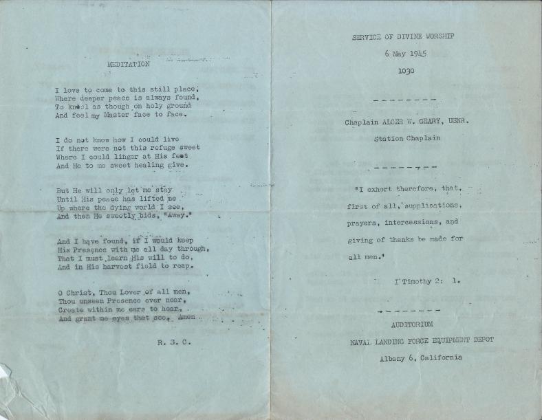 Worship Bulletin NLFED