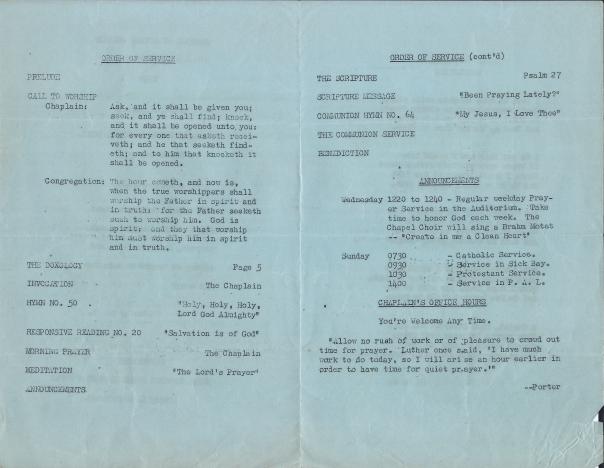 NLFED Worship Bulletin