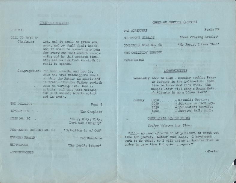 NLFED Worship Bulletin