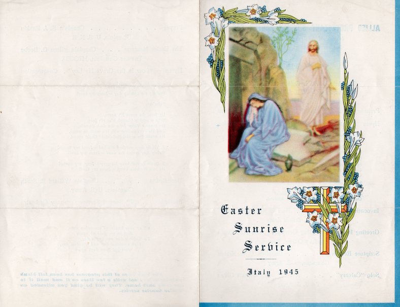 Easter Sunrise Service Italy 1 April 1945