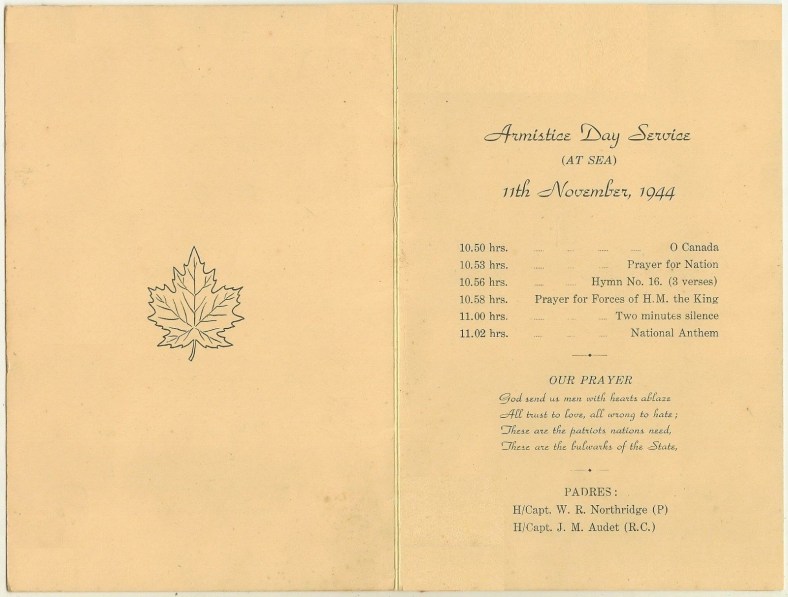 Canadian Armistice Day Service 1944