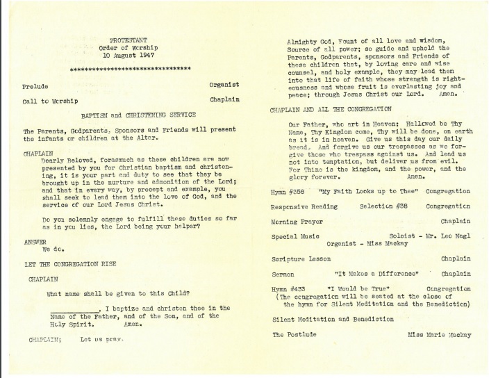 Fort Hamilton Worship Bulletin