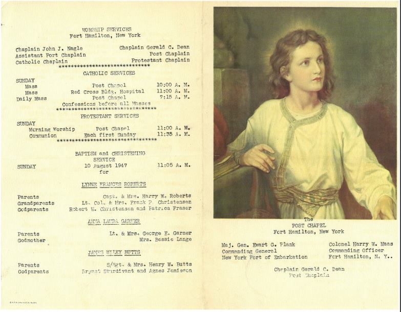 Fort Hamilton Worship Bulletin