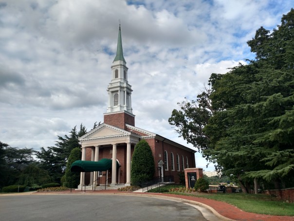 The Old Post Chapel at Fort Myer (built in 1934), used for services prior to burials at Arlington National Cemetery (photo by author)