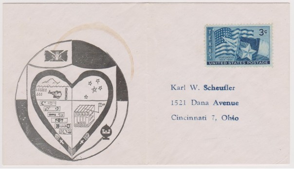 Chaplain Scheufler postal cover