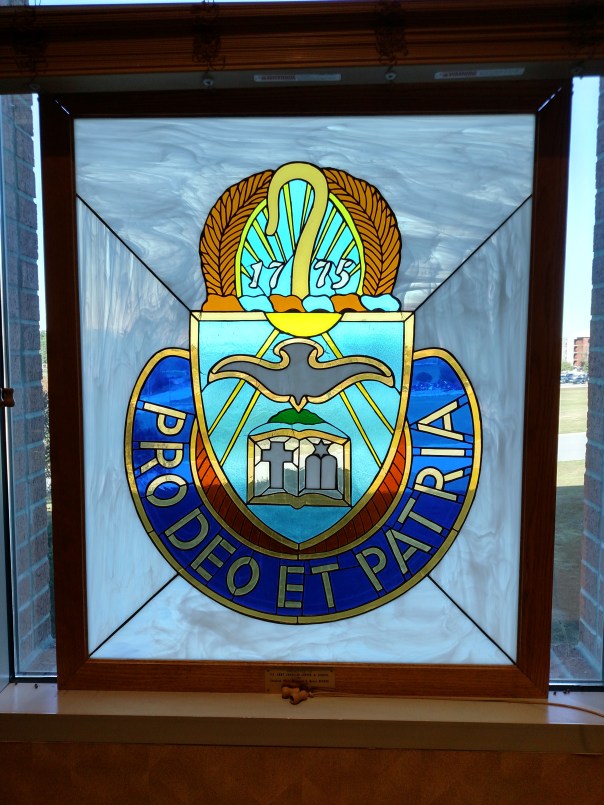 USACHCS Hallway stained glass window