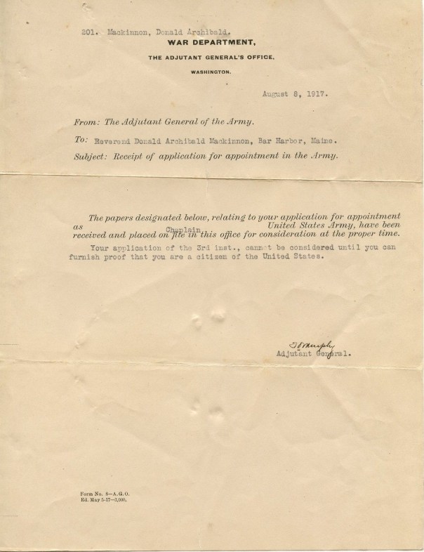 Rev. Donald Mackinnon