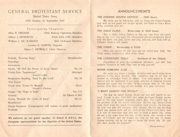 Furth Worship Bulletin