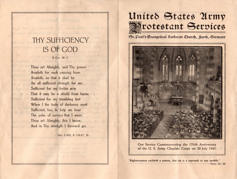 Furth Worship Bulletin