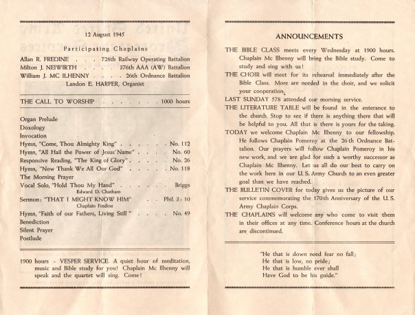 Furth Worship Bulletin