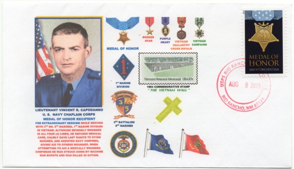 Chaplain Cappodanno postal cover