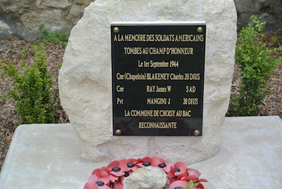 Choisy Au Bac France chaplain memorial