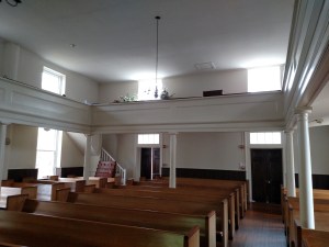 Balcony, or gallery originally intended for black members of the congregation.